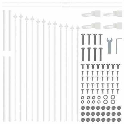 Garden Fence Woerden White 170 x 140 cm Powder-Coated Steel