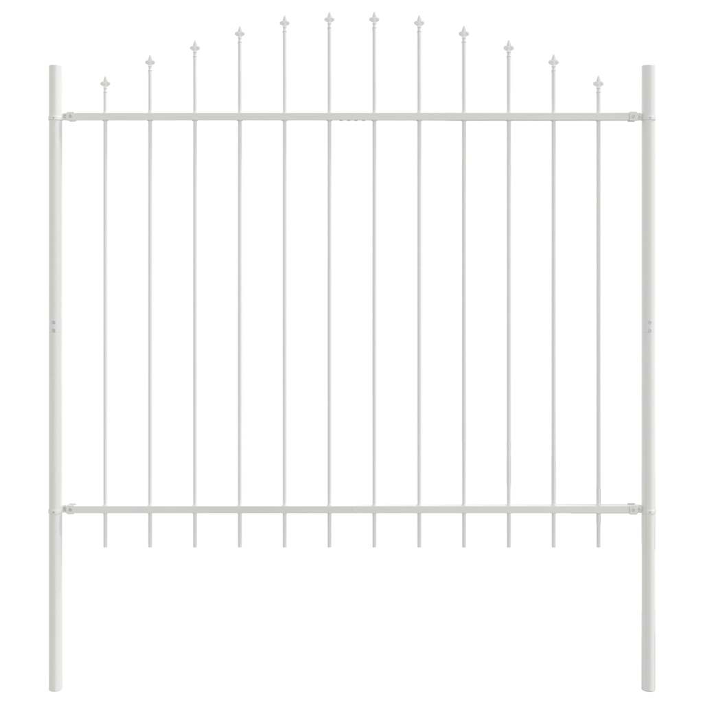 Garden Fence Woerden White 170 x 165 cm Powder-Coated Steel