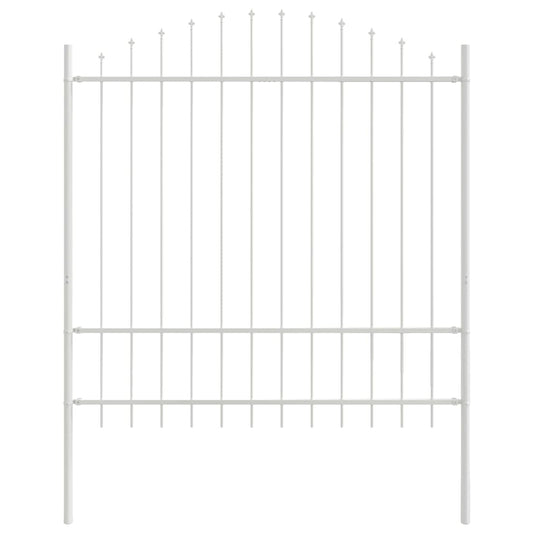 Garden Fence WOERDEN 170 x 215 cm Powder-Coated Steel White
