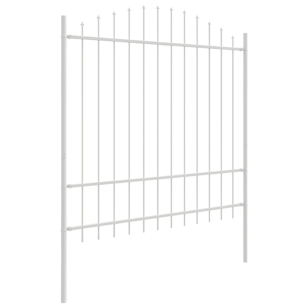 Garden Fence Woerden White 170 x 215 cm Powder-Coated Steel