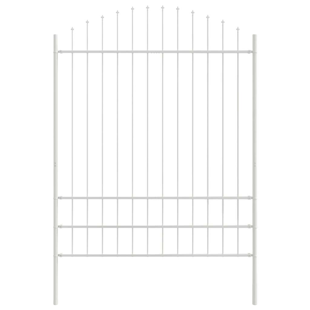 Garden Fence Woerden White 170 x 225 cm Powder-Coated Steel