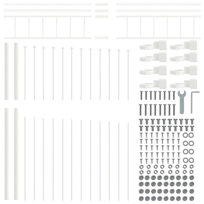 Garden Fence Woerden White 170 x 225 cm Powder-Coated Steel