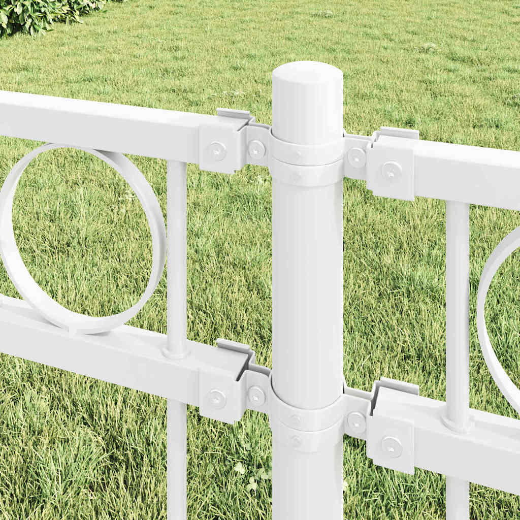 Fence Element ASSEN White 170 x 170 cm Steel