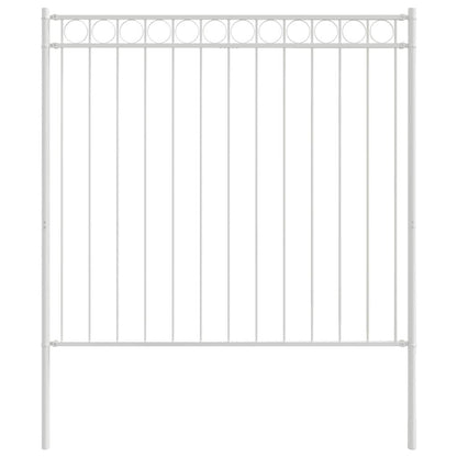Fence Element ASSEN White 170 x 170 cm Steel