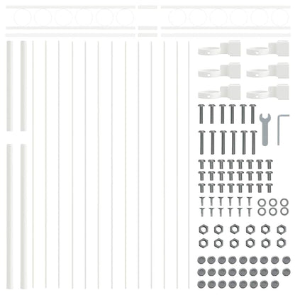 Fence Element ASSEN White 170 x 200 cm Steel