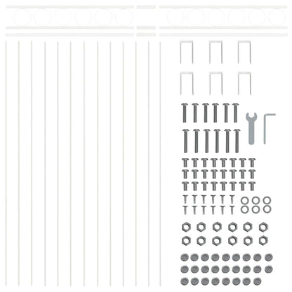 Fence Element ASSEN White 170 x 80 cm Steel