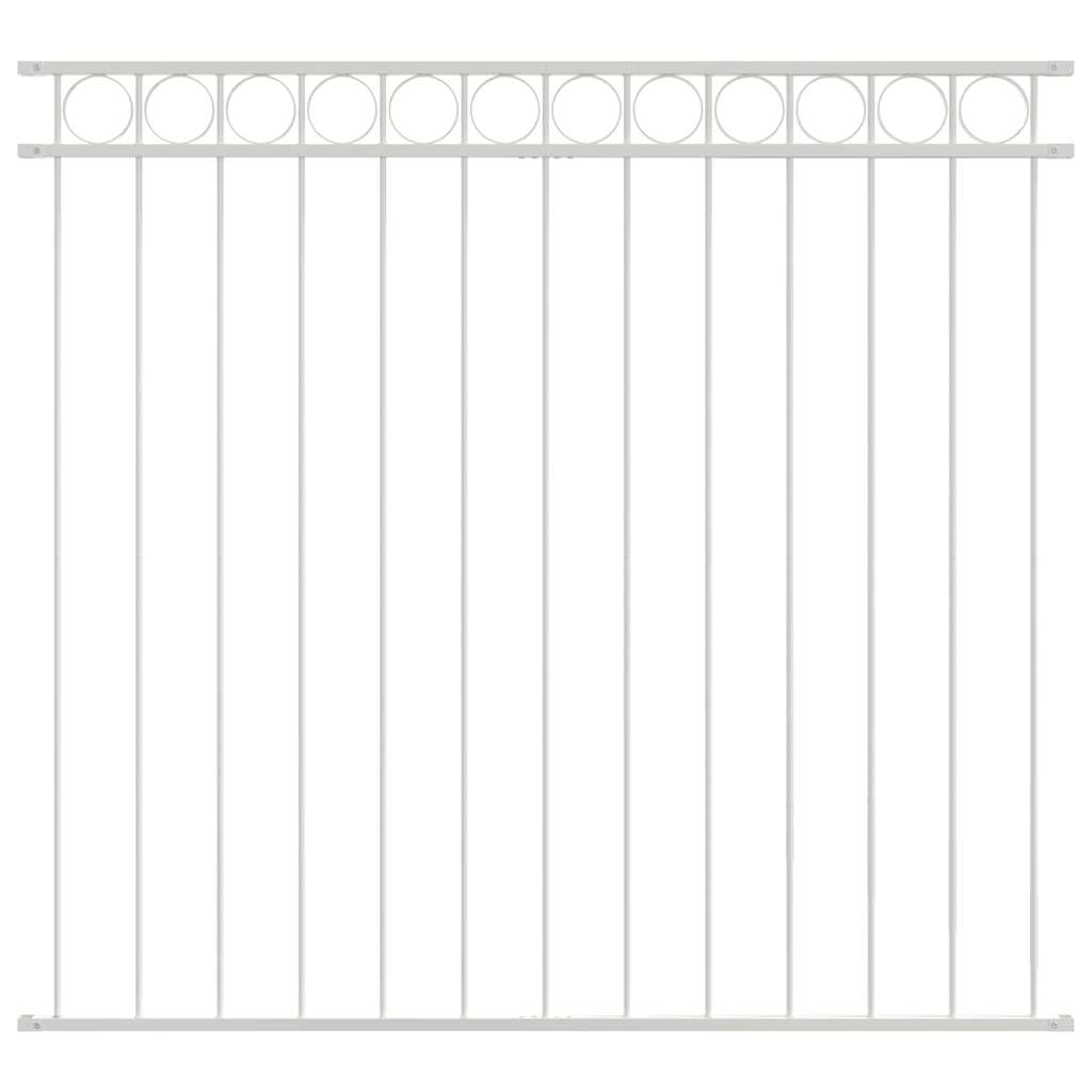 Fence Element ASSEN White 170 x 150 cm Steel