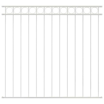 Fence Element ASSEN White 170 x 150 cm Steel