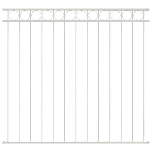 Fence Element ASSEN 170 x 150 cm Steel White