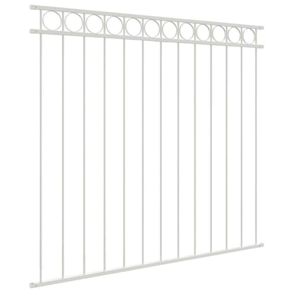 Fence Element ASSEN White 170 x 150 cm Steel