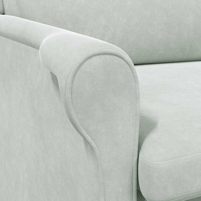 Armchair Light grey 76 x 94 x 102 cm Velvet