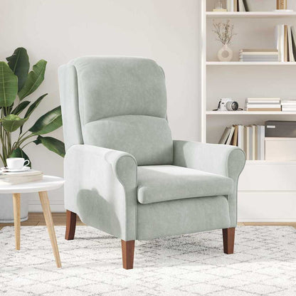 Armchair Light grey 76 x 94 x 102 cm Velvet