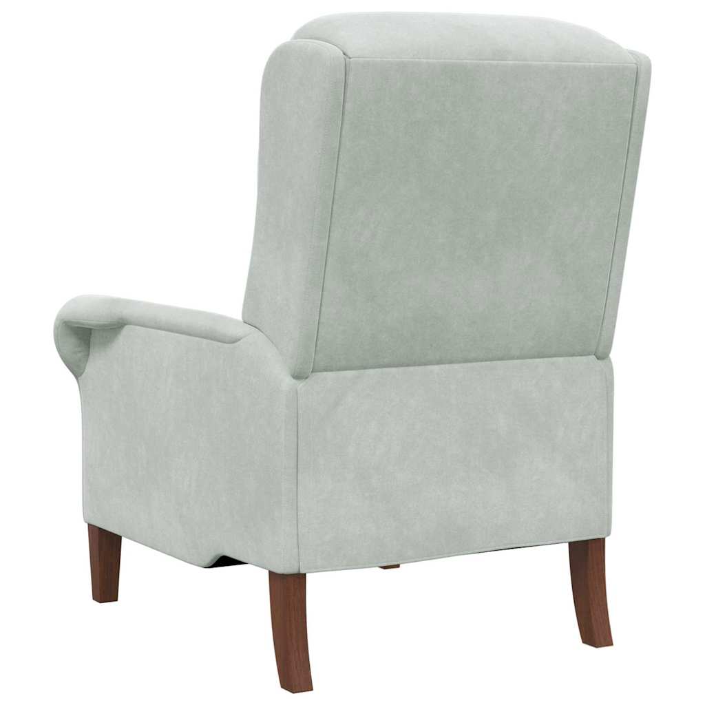 Armchair Light grey 76 x 94 x 102 cm Velvet