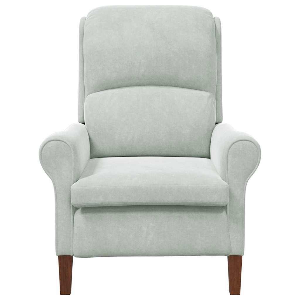 Armchair Light grey 76 x 94 x 102 cm Velvet