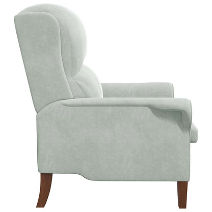 Armchair Light grey 76 x 94 x 102 cm Velvet