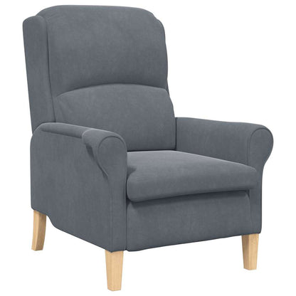 Armchair Dark grey 76 x 94 x 102 cm Velvet
