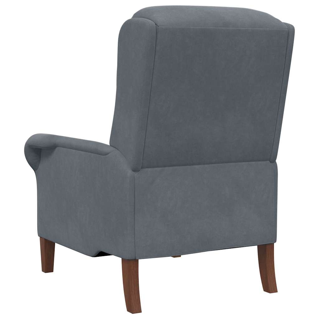 Armchair Dark grey 76 x 94 x 102 cm Velvet