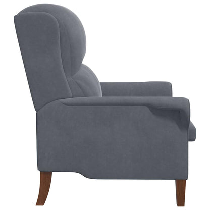 Armchair Dark grey 76 x 94 x 102 cm Velvet