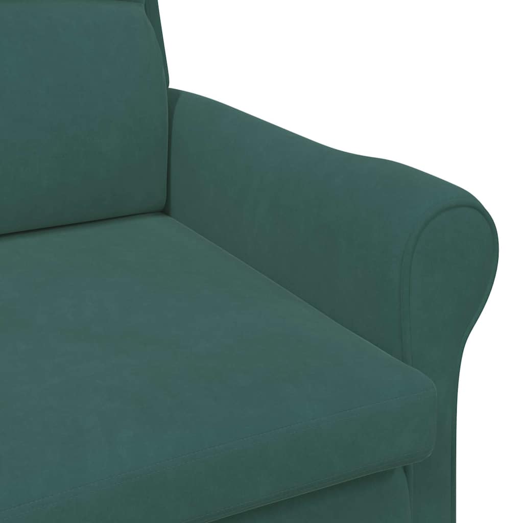 Armchair Dark green 76 x 94 x 102 cm Velvet