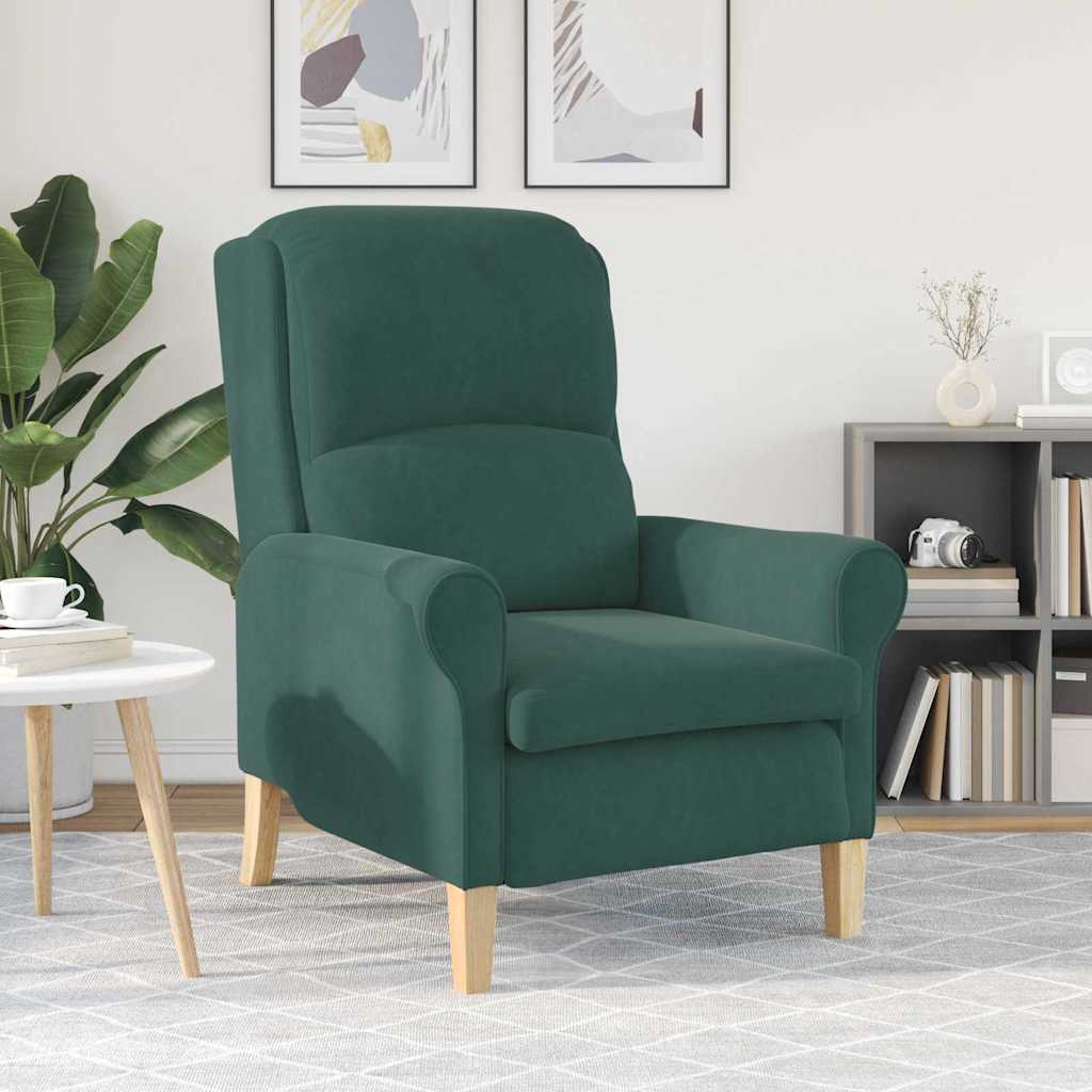 Armchair Dark green 76 x 94 x 102 cm Velvet