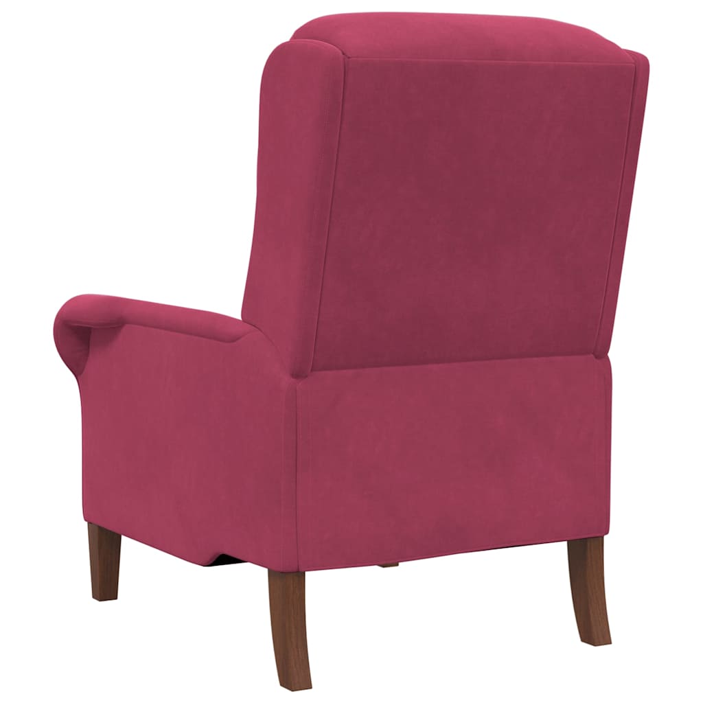 Armchair Wine red 76 x 94 x 102 cm Velvet
