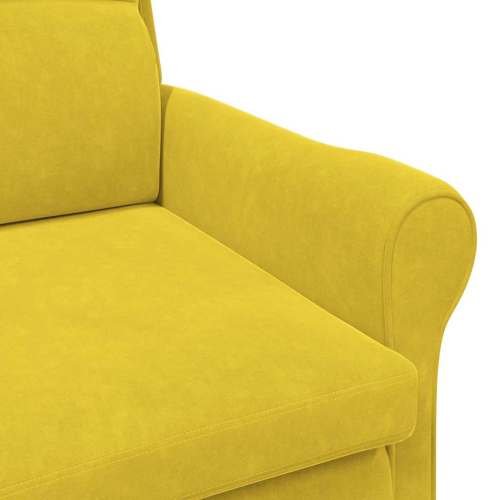 Armchair Yellow 76 x 94 x 102 cm Velvet