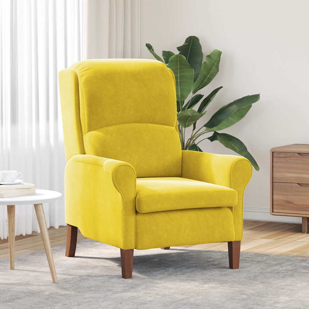 Armchair Yellow 76 x 94 x 102 cm Velvet
