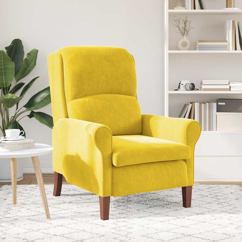 Armchair Yellow 76 x 94 x 102 cm Velvet
