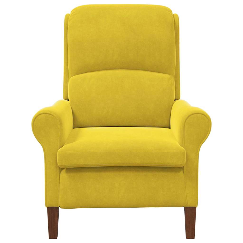 Armchair Yellow 76 x 94 x 102 cm Velvet