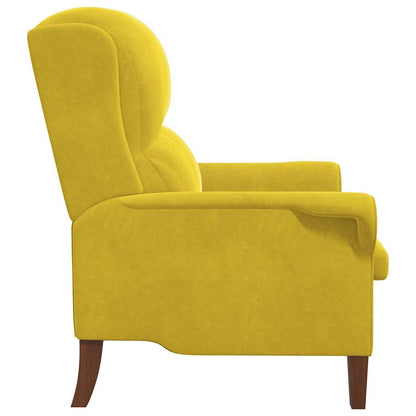 Armchair Yellow 76 x 94 x 102 cm Velvet