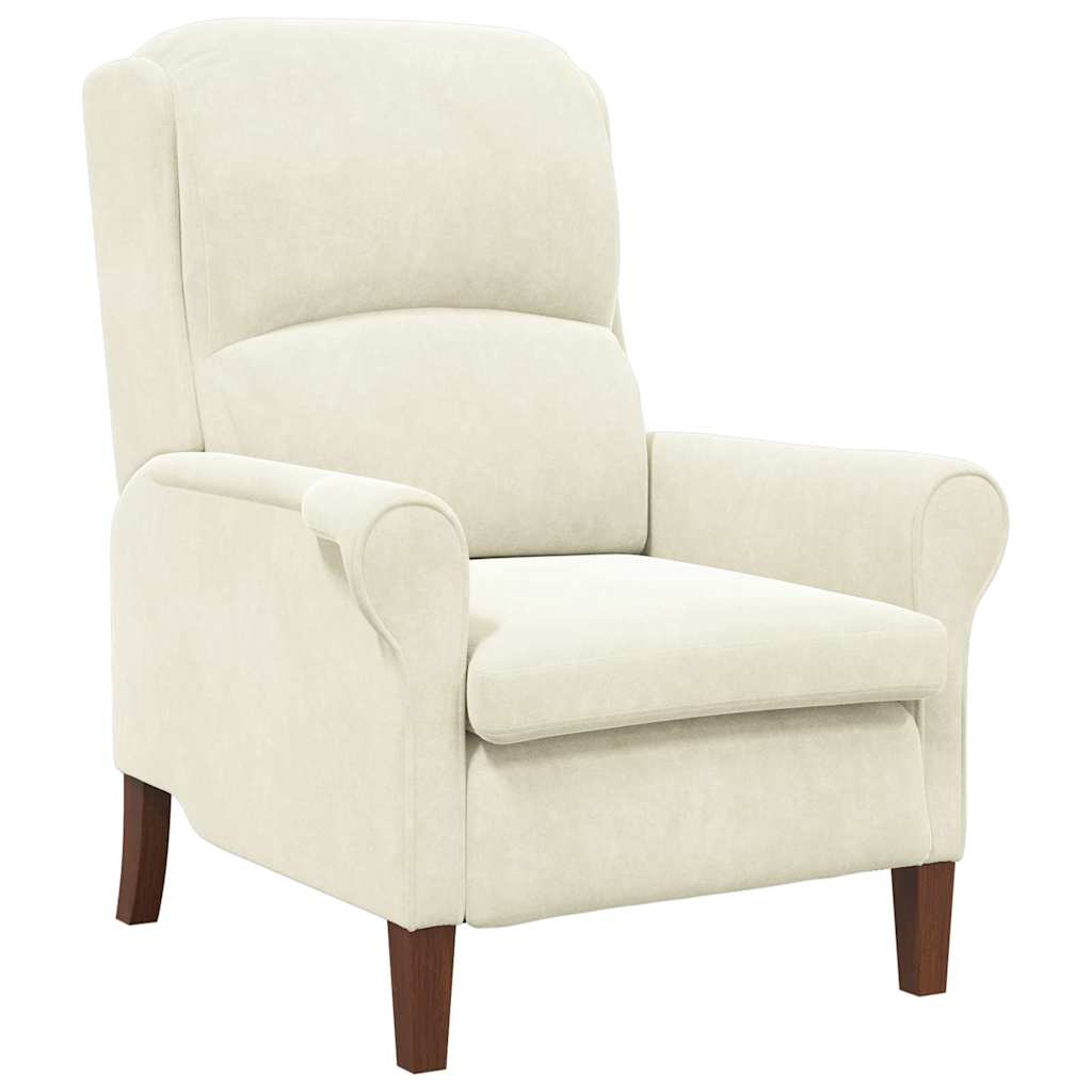 Armchair Cream 76 x 94 x 102 cm Velvet