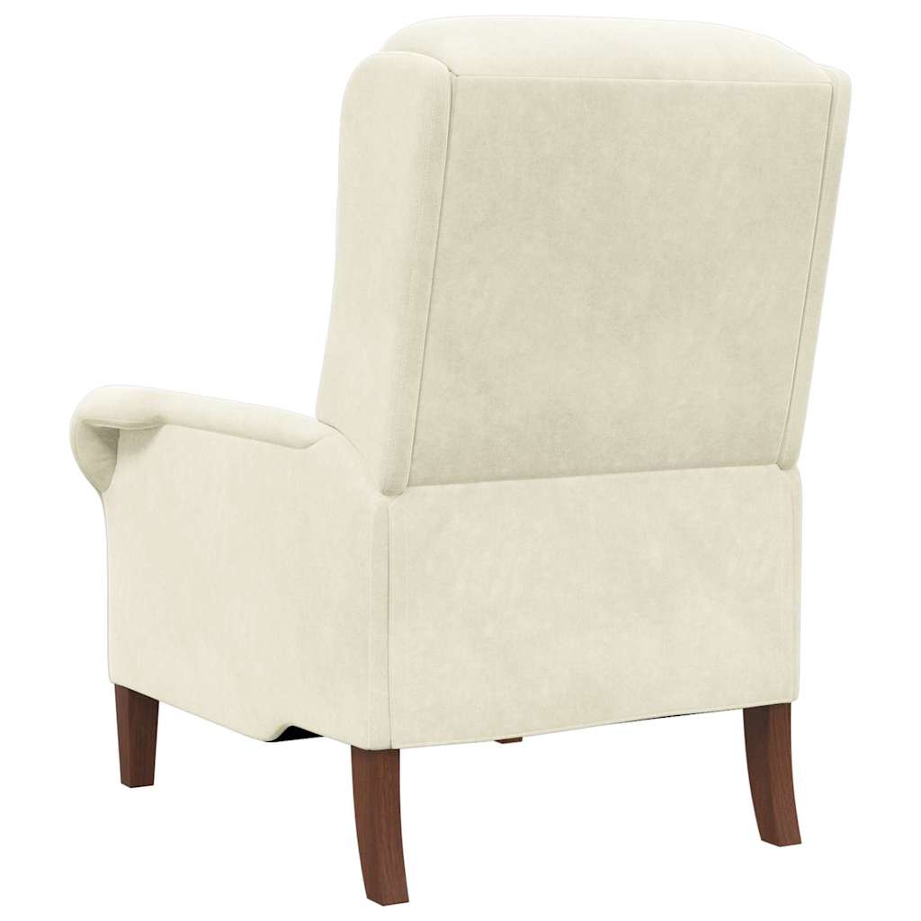 Armchair Cream 76 x 94 x 102 cm Velvet