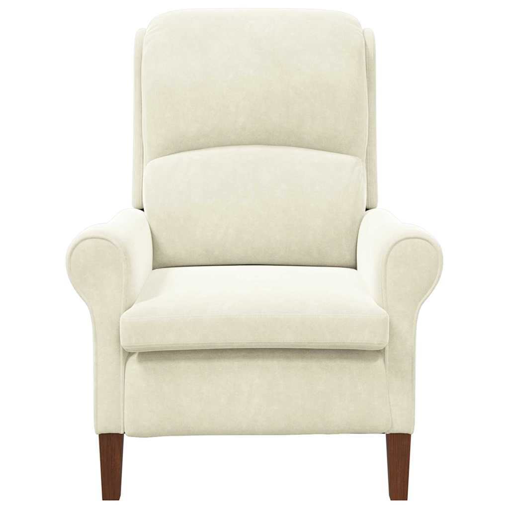 Armchair Cream 76 x 94 x 102 cm Velvet