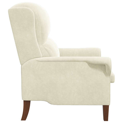 Armchair Cream 76 x 94 x 102 cm Velvet