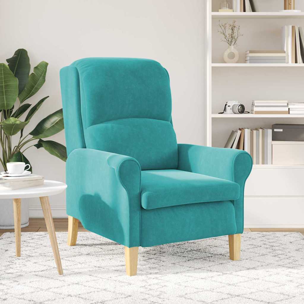 Armchair Turquoise 76 x 94 x 102 cm Velvet
