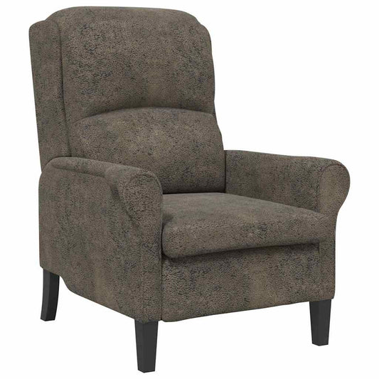 Armchair Dark grey 76 x 94 x 102 cm Faux leather