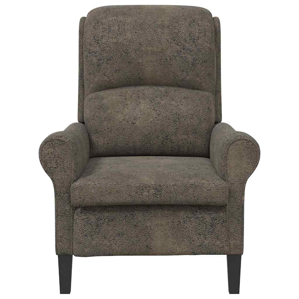 Armchair Dark grey 76 x 94 x 102 cm Faux leather