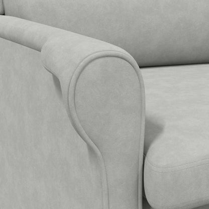 Armchair Light grey 76 x 94 x 102 cm Microfibre