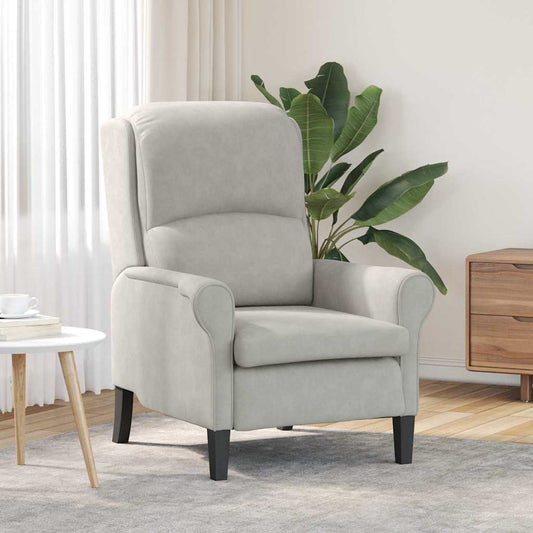 Armchair Light grey 76 x 94 x 102 cm Microfibre