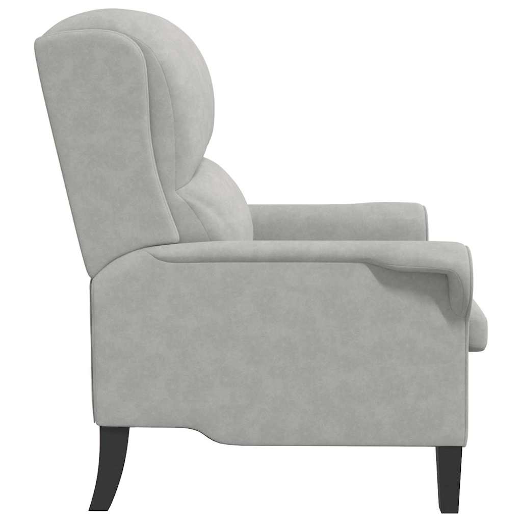Armchair Light grey 76 x 94 x 102 cm Microfibre