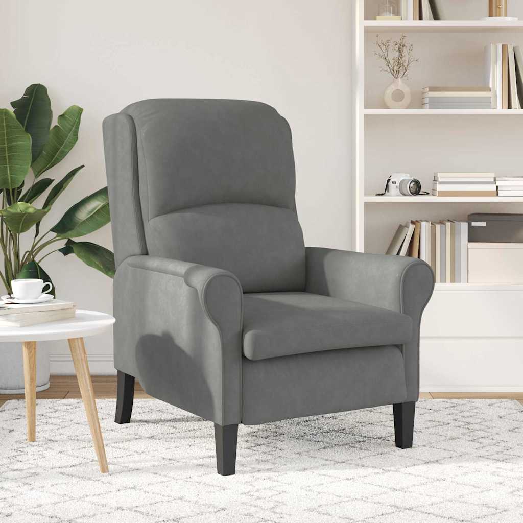 Armchair Dark grey 76 x 94 x 102 cm Microfibre