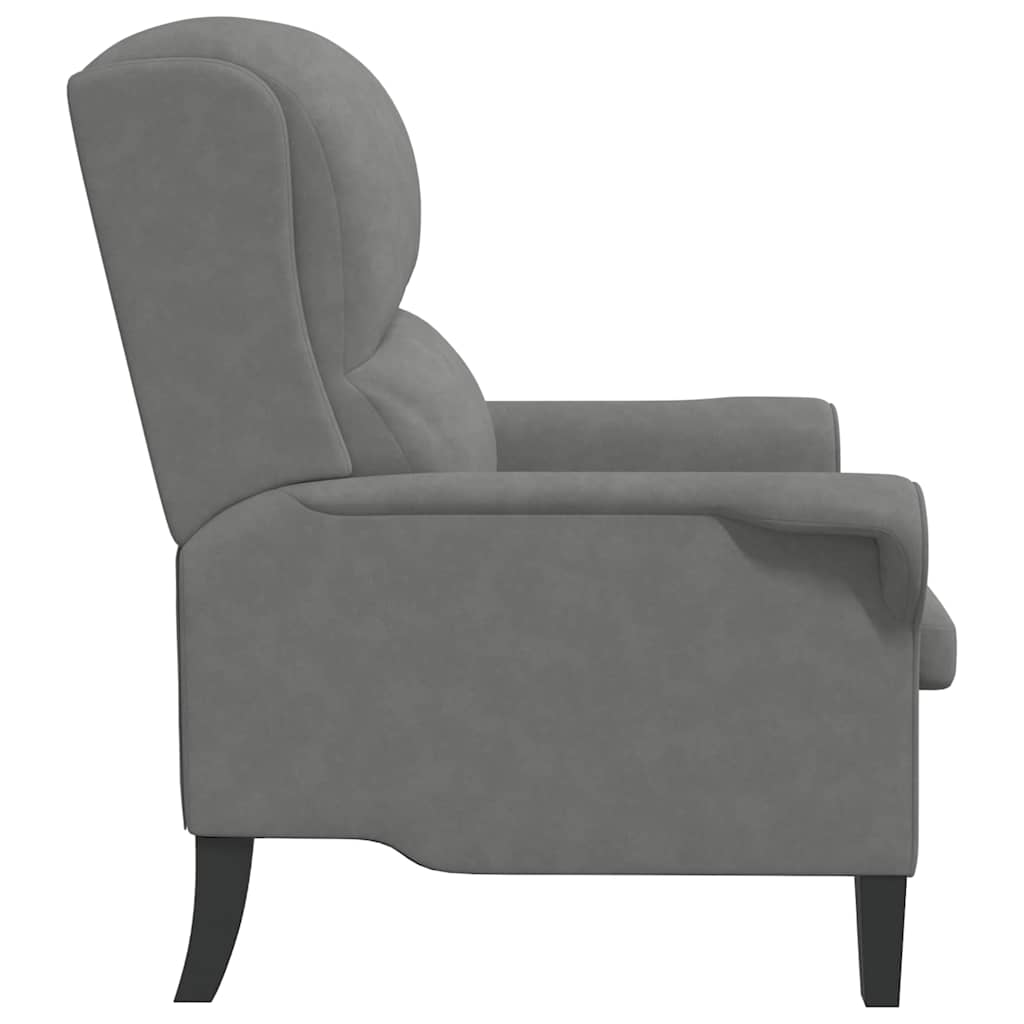 Armchair Dark grey 76 x 94 x 102 cm Microfibre