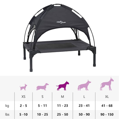 Dog Bed Black M Steel