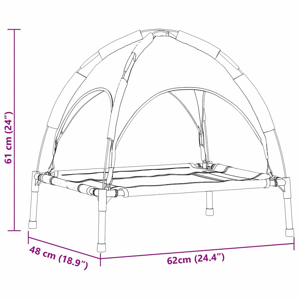 Dog Bed Brown S Steel