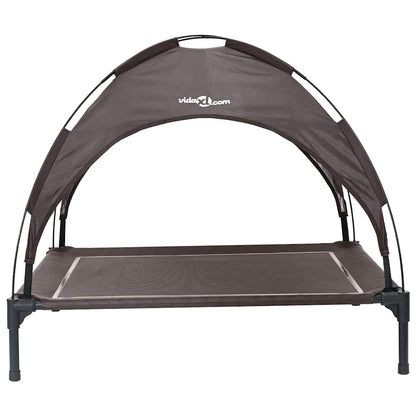 Dog Bed Folding Manual Brown 104 x 86 x 84.5 cm Steel