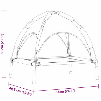 Dog Bed Silver Grey S Steel
