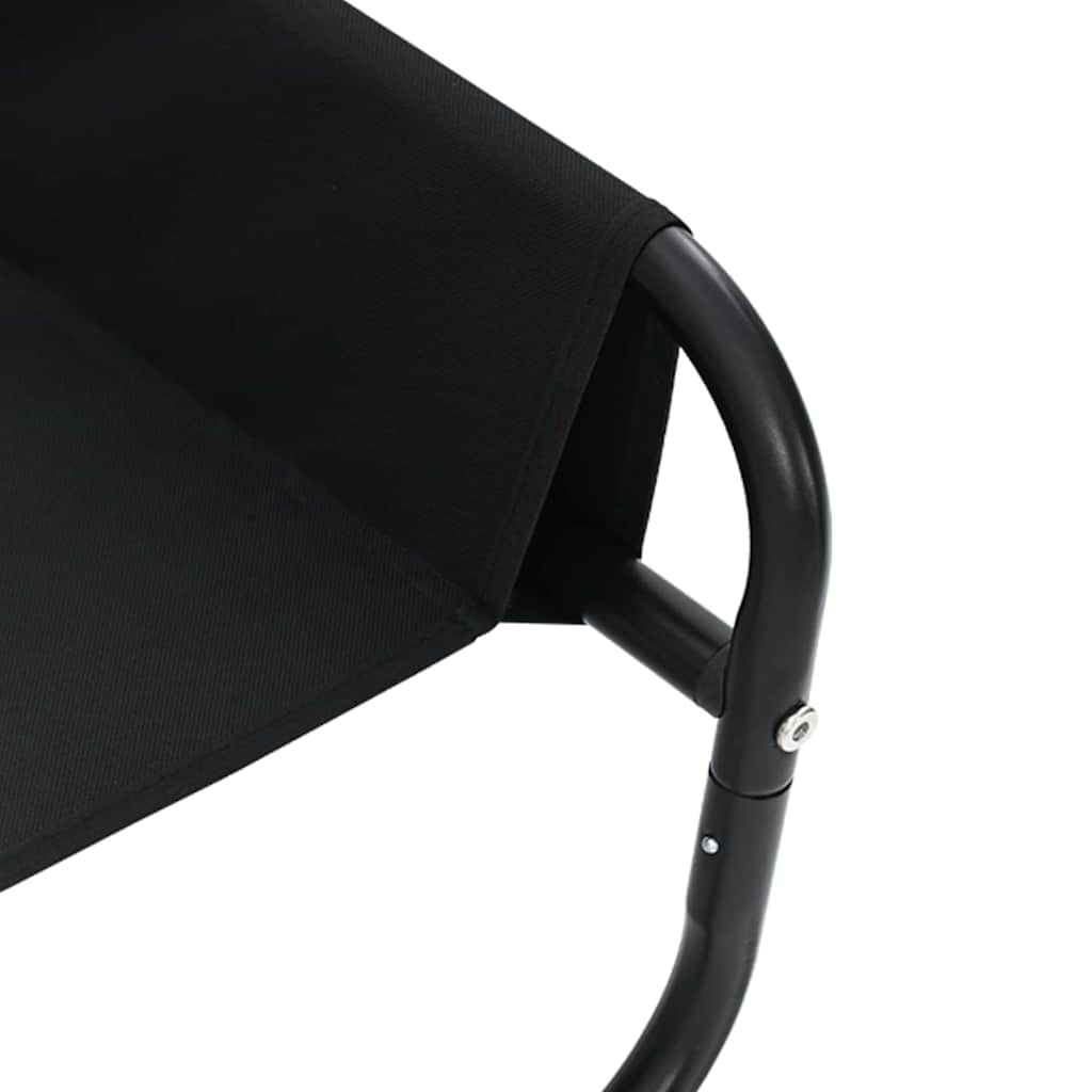 Dog Bed Black ML Oxford Fabric and Steel