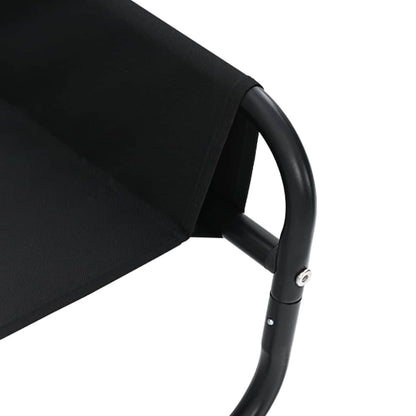 Dog Bed Black ML Oxford Fabric and Steel