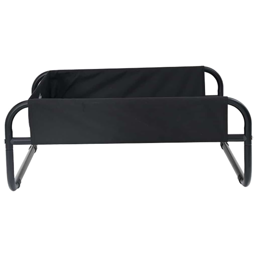 Dog Bed Black ML Oxford Fabric and Steel