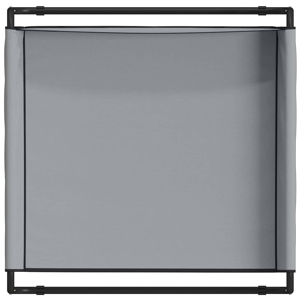 Dog Bed Light Grey M Oxford Fabric and Steel